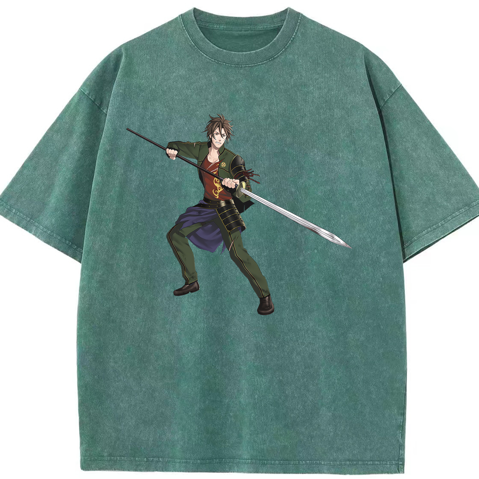 （画像用） 刀剣乱舞 Touken Ranbu 綿100% ヴィンテージ風 半袖Tシャツ（フロントプリント）
